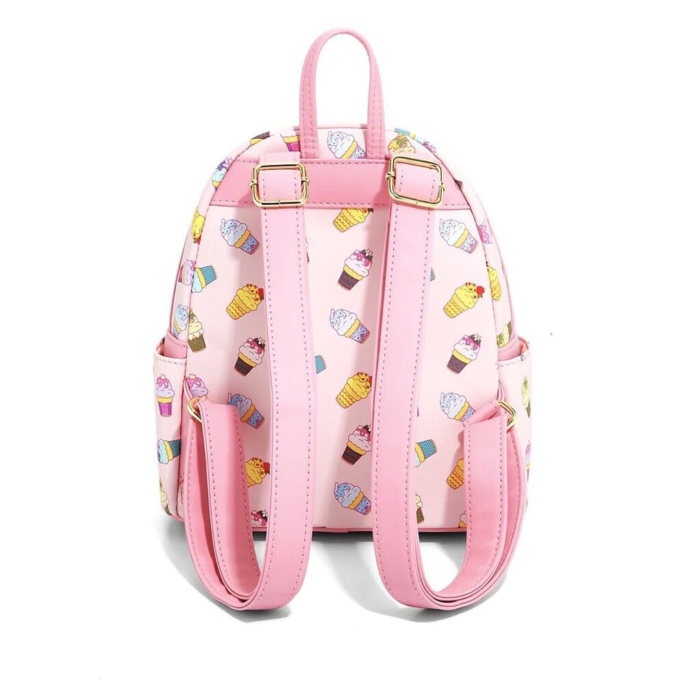 Loungefly Disney Princess Ice Cream Mini Backpack and Cardholder Set Pink NWT - Picture 6 of 9